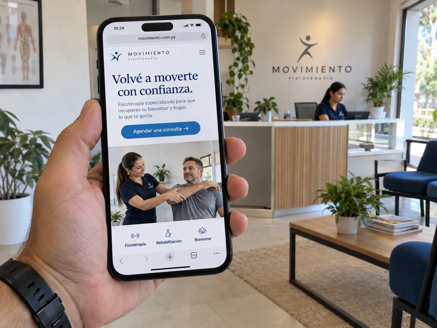 App de un centro de fisioterapia para agendar consultas desde el celular